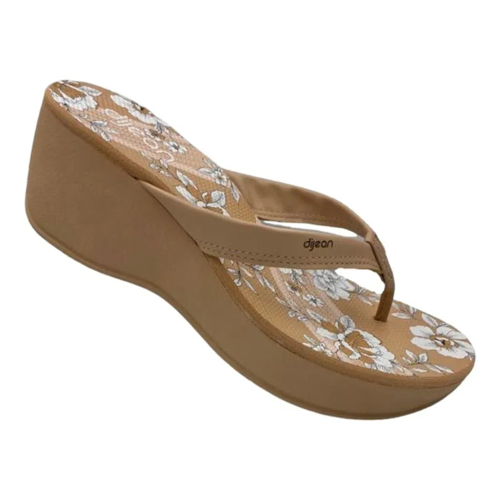 rasteira floral fivela dijean