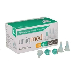 Menor preço em Agulha para Caneta de Insulina 4mm 32G Uniqmed c/100 Unidades