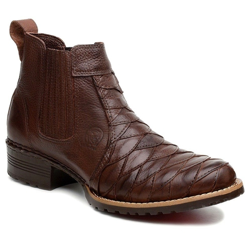 bota cano curto escamada masculina