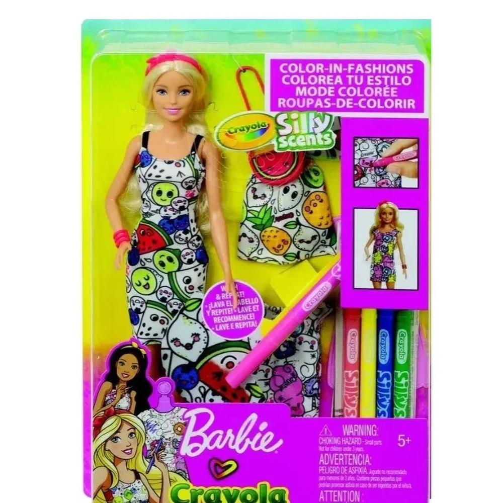 Barbie Crayola De Pintar Roupa Colorido Promoção Original em