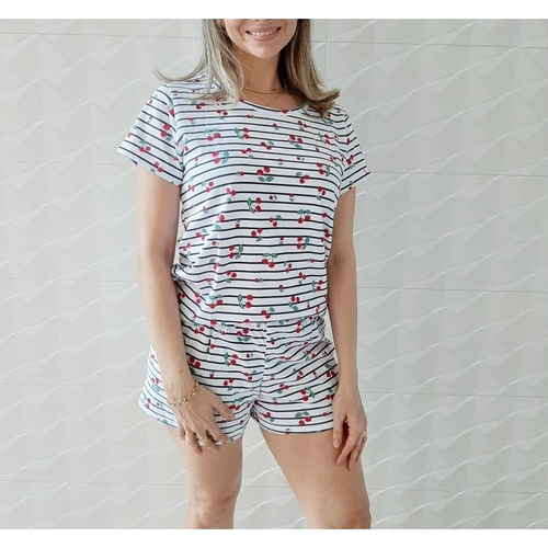 Pijama feminino curto 100 algodão Clearance