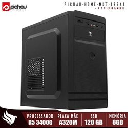 Computador Home Office Pichau, Ryzen 5 3400G, A320M, 8GB DDR4, SSD 120GB, 500W Menor preço em Computador Home Office Pichau, Ryzen 5 3400G, A320M, 8GB DDR4, SSD 120GB, 500W