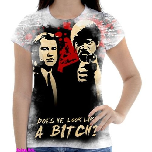 camiseta pulp fiction feminina