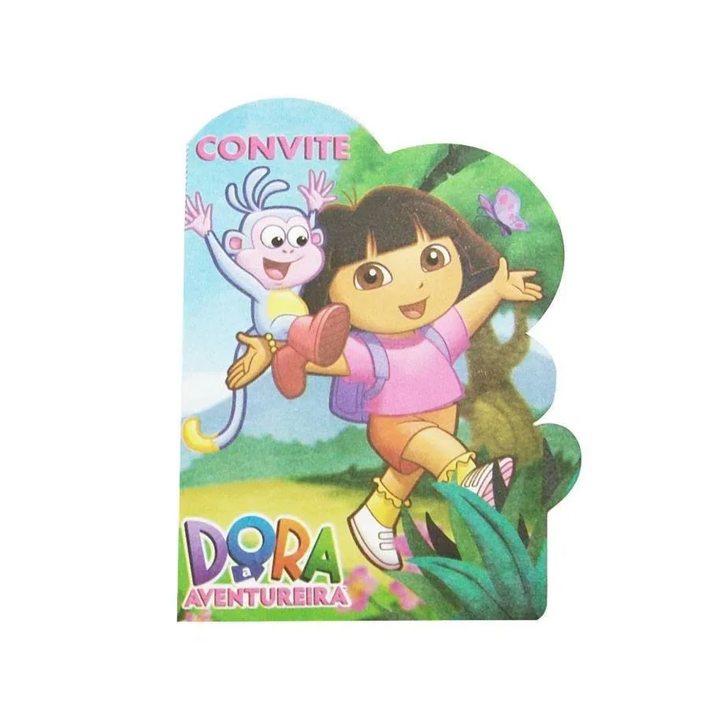 Convite de Aniversário Dora Aventureira 08 unidades em Promoção na  Americanas