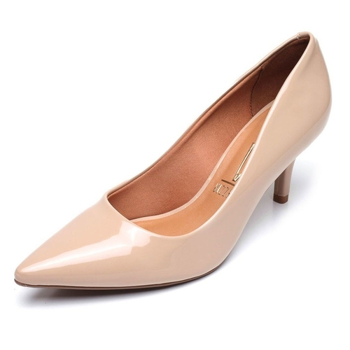 scarpin vizzano nude salto baixo