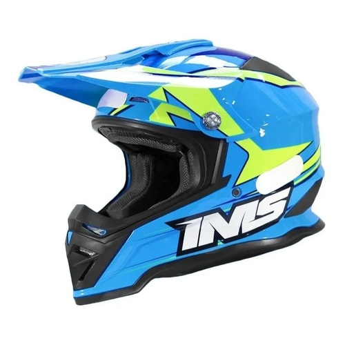 Piloto de motocross profissional com capacete e roupa de proteção