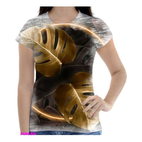 camiseta floral feminina