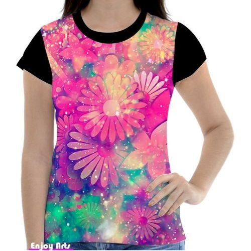 camisa de flor feminina