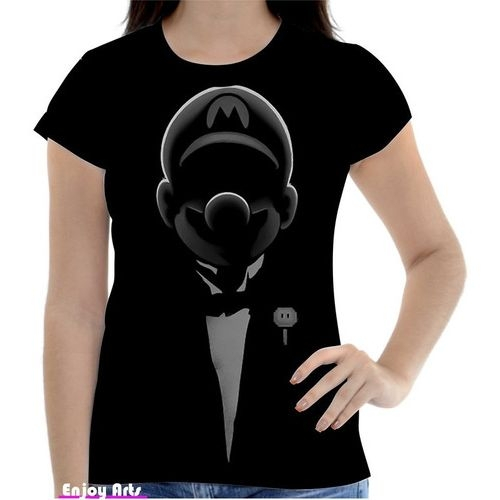 camiseta feminina mario