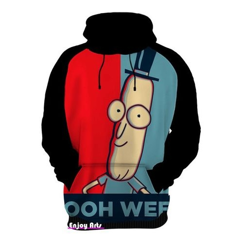 red rick and morty moletom com capuz