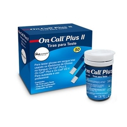 50 Tiras para Medição de Glicose - On Call Plus II Menor preço em 50 Tiras para Medição de Glicose - On Call Plus II