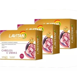 Kit 3x Lavitan Hair 60 Cápsulas Vitamina Força Cabelos Unhas é boa?