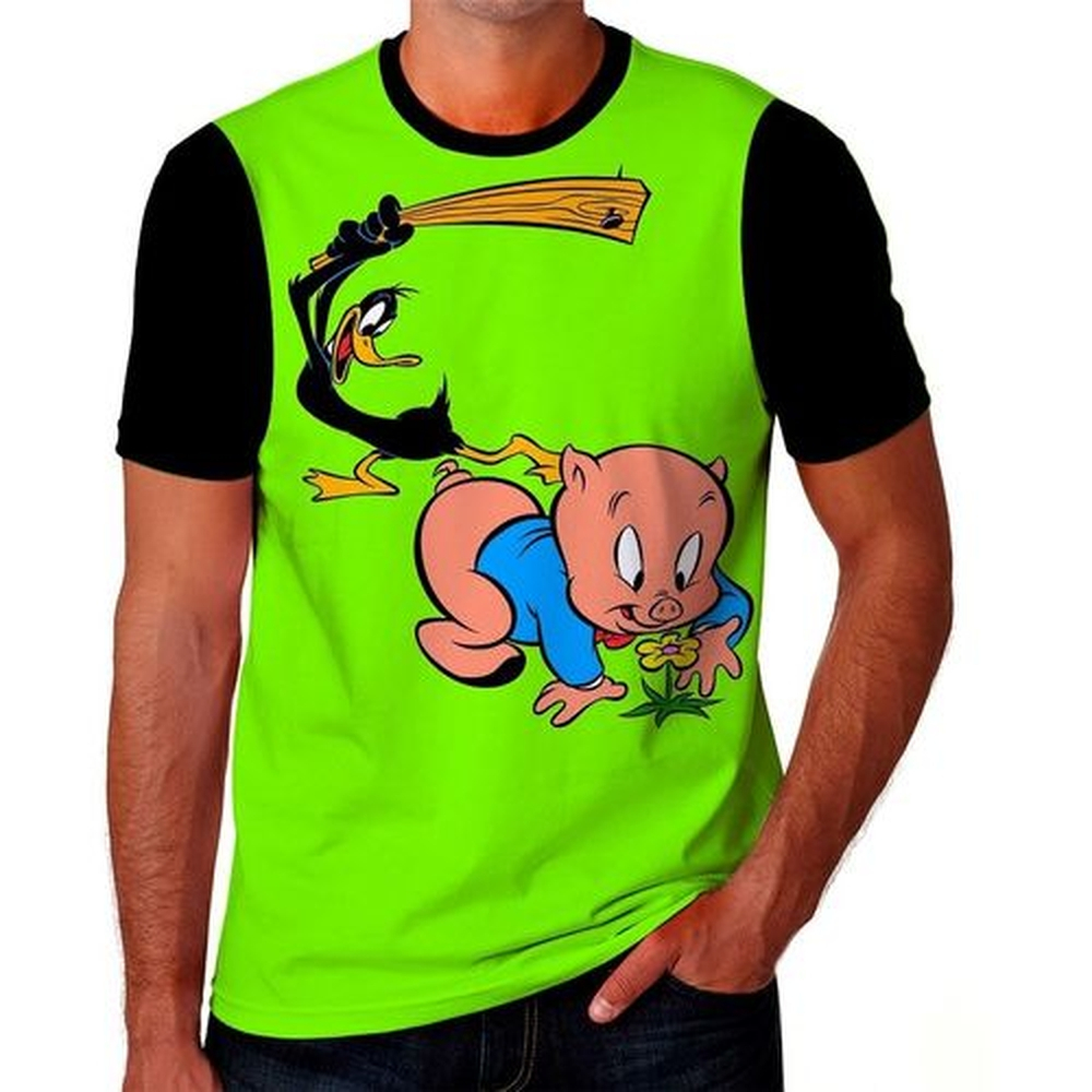 Camiseta Camisa Pork Pig Looney Desenho Criança Kids Tv F01_x000D_ - JK  MARCAS - Camiseta Infantil - Magazine Luiza