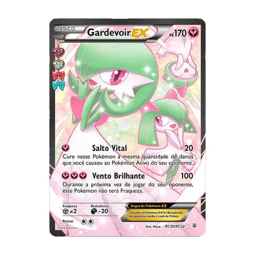 Carta Pokémon Gardevoir Ex, Brinquedo Pokémon Nunca Usado 71669351