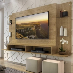 Painel TV 60" c/ prateleiras vidro Nairóbi Multimóveis Menor preço em Painel TV 60" c/ prateleiras vidro Nairóbi Multimóveis