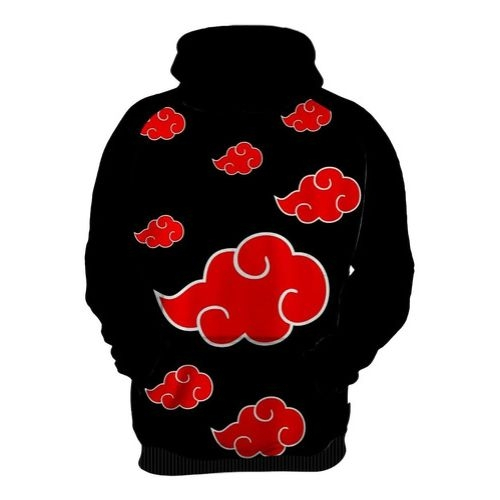 Camiseta akatsuki nuvem vermelha masculina personalizada