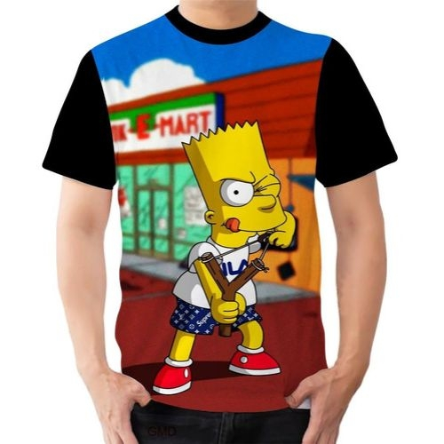 camisa do bart simpson
