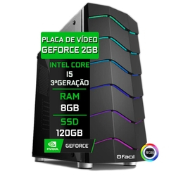 Computador Gamer Fácil Intel Core i5 (Terceira Geração) 8GB Placa de Vídeo Geforce GT 730 2GB SSD 120GB Menor preço em Computador Gamer Fácil Intel Core i5 (Terceira Geração) 8GB Placa de Vídeo Geforce GT 730 2GB SSD 120GB