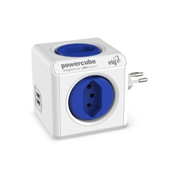 Adaptador Múltiplo Branco/Azul Bivolt + 2 USB - Elg é boa?