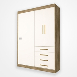 Modulo Ja Georgia Guarda-roupa 3 Portas E 4 Gavetas Jequitibá / Off White Menor preço em Modulo Ja Georgia Guarda-roupa 3 Portas E 4 Gavetas Jequitibá / Off White