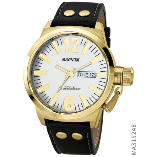 Relógio Magnum Sports Masculino MA31560P Pulseira de Couro