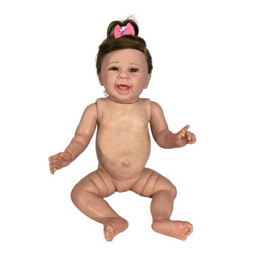 Boneca bebe reborn bruna baby corpo todo vinil silicone menina realista  pandinha em Promoção na Americanas