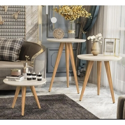 Conjunto Sala Carol Retrô Pés Palito Mesas Apoio / Lateral / Centro Off White - Lojas GD Menor preço em Conjunto Sala Carol Retrô Pés Palito Mesas Apoio / Lateral / Centro Off White - Lojas GD