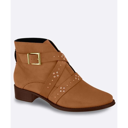 bota feminina cano curto tachas beira rio