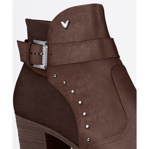 bota feminina cano curto tachas mississipi