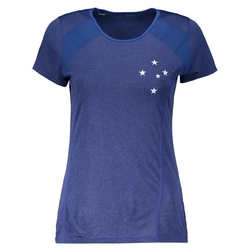 Camisa Cruzeiro Cab Feminina Marinho Mescla Menor preço em Camisa Cruzeiro Cab Feminina Marinho Mescla
