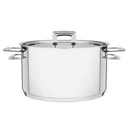 Cacarola em Aco Inox com Fundo Triplo e Tampa Plana Brava Tramontina 20 Cm 3.6 Lt Menor preço em Cacarola em Aco Inox com Fundo Triplo e Tampa Plana Brava Tramontina 20 Cm 3.6 Lt