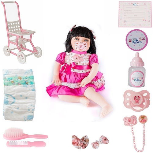 Bebe Reborn Barata Boneca Tipo Realista Cilios E Carrinho Em Promocao Ofertas Na Americanas