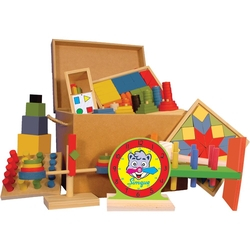 Bau Educativo e Pedagógico com 10 brinquedos de madeira Simque é boa?