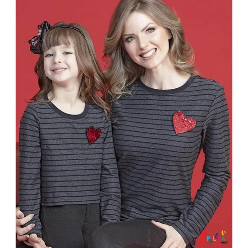 blusa mae e filha hering