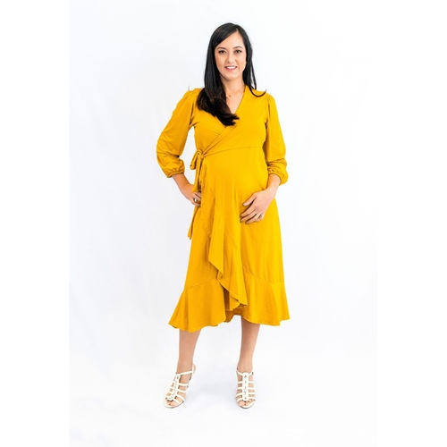vestido transpassado gestante