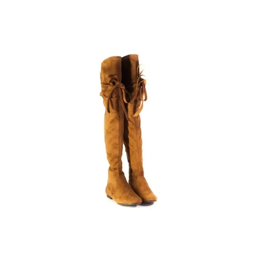 bota over knee caramelo