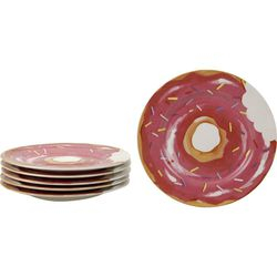 Menor preço em Jogo de Prato de Sobremesa Donuts 6 Peças - La Cuisine