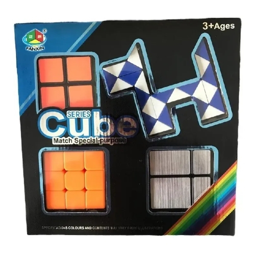 Kit 3 Cubos Mágicos Diferentes - Series Cube Match Special-Purpose