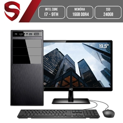 Computador Completo Monitor 19.5" Intel Core i7 9ª Geração 16GB DDR4 SSD 240GB (Placa de vídeo Intel UHD 630) Placa mãe ASUS Skill HomeJob Menor preço em Computador Completo Monitor 19.5" Intel Core i7 9ª Geração 16GB DDR4 SSD 240GB (Placa de vídeo Intel UHD 630) Placa mãe ASUS Skill HomeJob