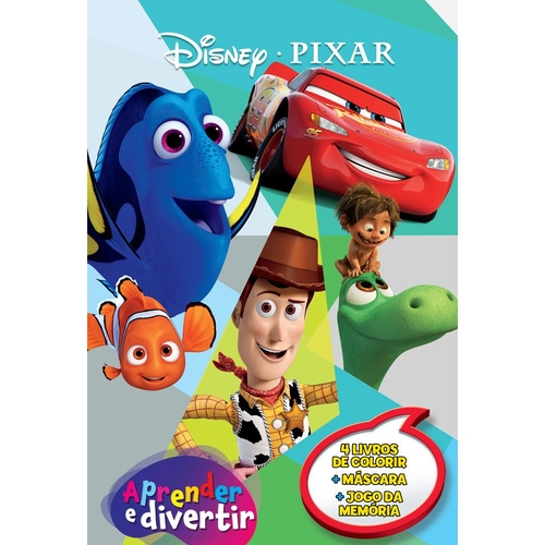 Kit Livro Infantil Aprender E Divertir Dinossauros - 4 Livros De Colorir +  Máscara + Jogo Da Memória