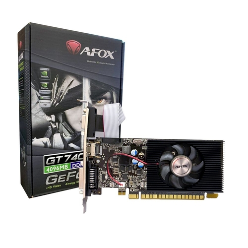 Placa de Vídeo AFOX Geforce GT 740 4GB PCI-E DDR3 DVI VGA HDMI Dual Slot -  AF740-4096D3L3 em Promoção na Americanas