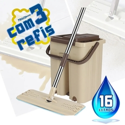 Balde Mop Limpador Multiuso Wash Dry Premium 14lt Tb-gl01 Menor preço em Balde Mop Limpador Multiuso Wash Dry Premium 14lt Tb-gl01