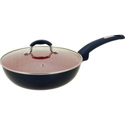 Frigideira Wok com Tampa Power Taste 24cm Azul Marinho - La Cuisine Menor preço em Frigideira Wok com Tampa Power Taste 24cm Azul Marinho - La Cuisine