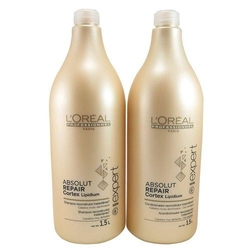 Kit Loreal Absolut Repair Cortex Lipidium Shampoo 1,5 L + Condicionador 1,5 L + 2 Válvulas Menor preço em Kit Loreal Absolut Repair Cortex Lipidium Shampoo 1,5 L + Condicionador 1,5 L + 2 Válvulas