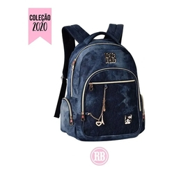 Menor preço em Mochila Juvenil escolar REBECCA BONBON Jeans RB2088