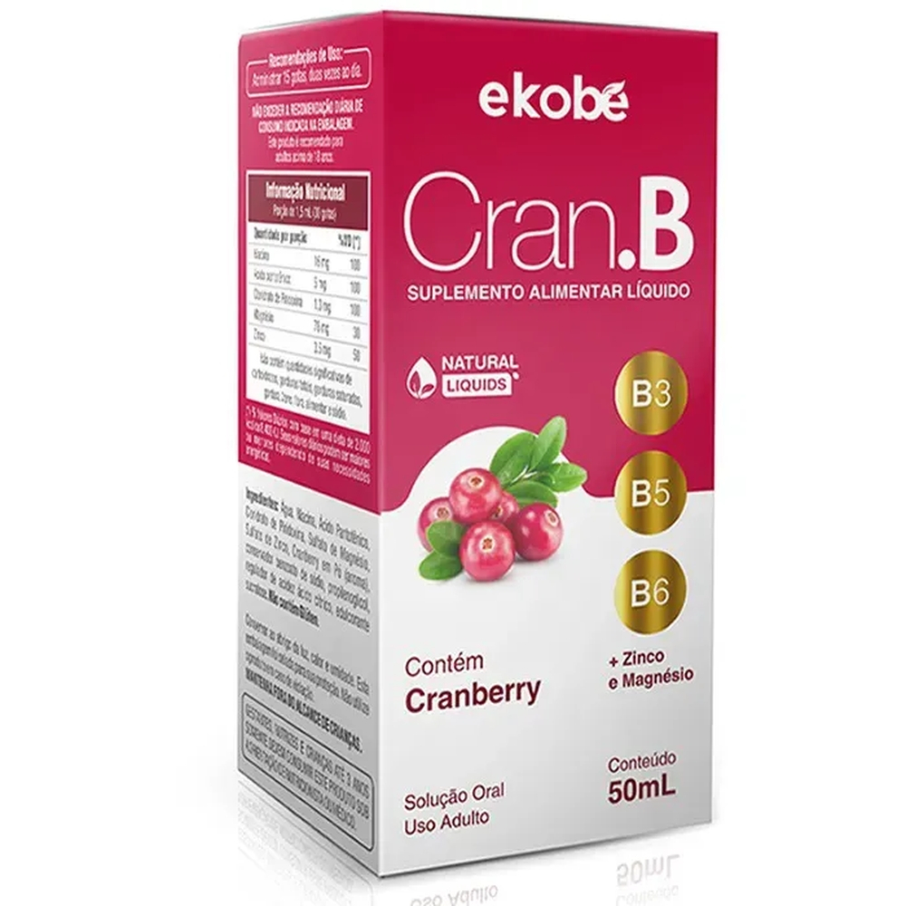 Ekobé Cran.B - Previne Infecção Urinária - CranBerry + Vitaminas E ...