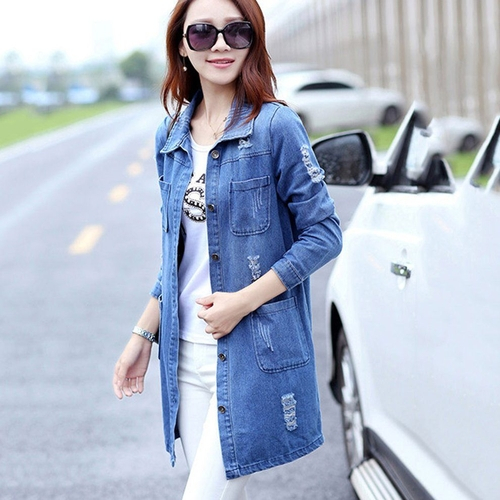 blusa de manga comprida jeans