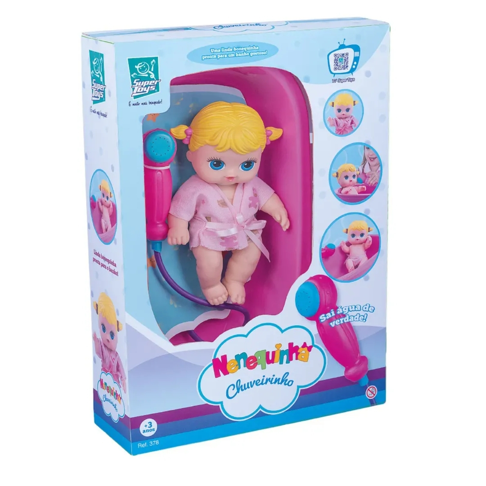 Boneca Nenequinha Hora do Banho - Super Toys - Livraria e