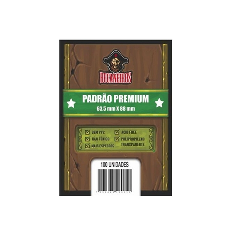 Padrão Premium (Protetor de Carta) 63,5 x 88 mm - Sleeves Bucaneiros Jogos