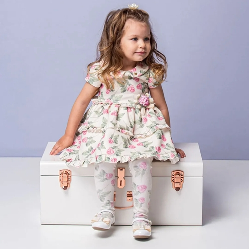 vestido branco rodado infantil